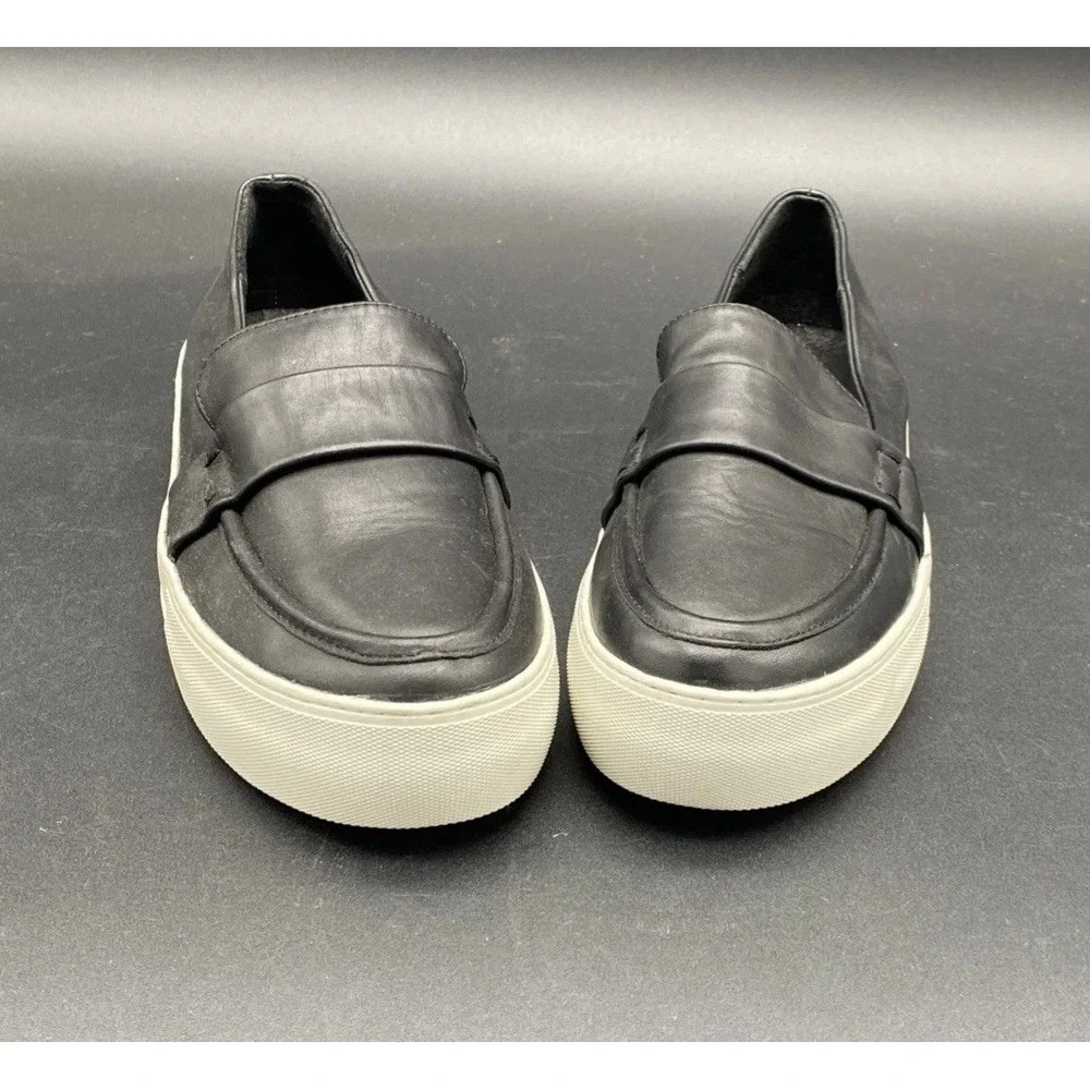 J/Slides NYC‎ black and white leather loafers size 8.5